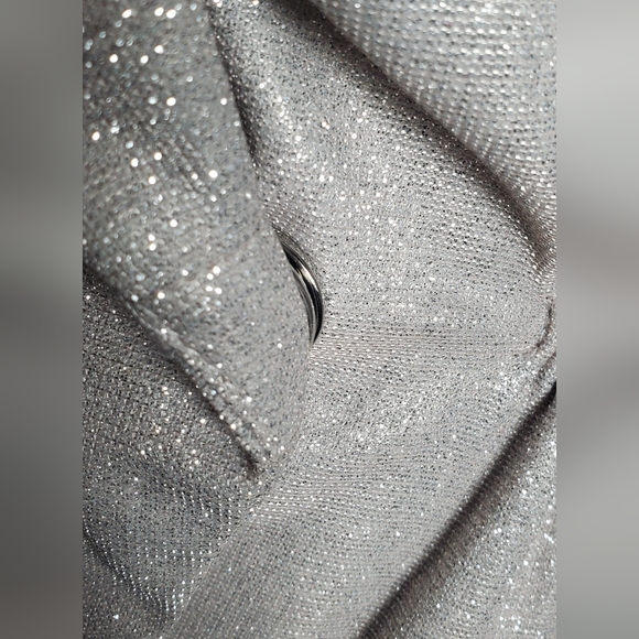 House Of CB Sarita Silver Glitter Blazer dress - Picture 13 of 15